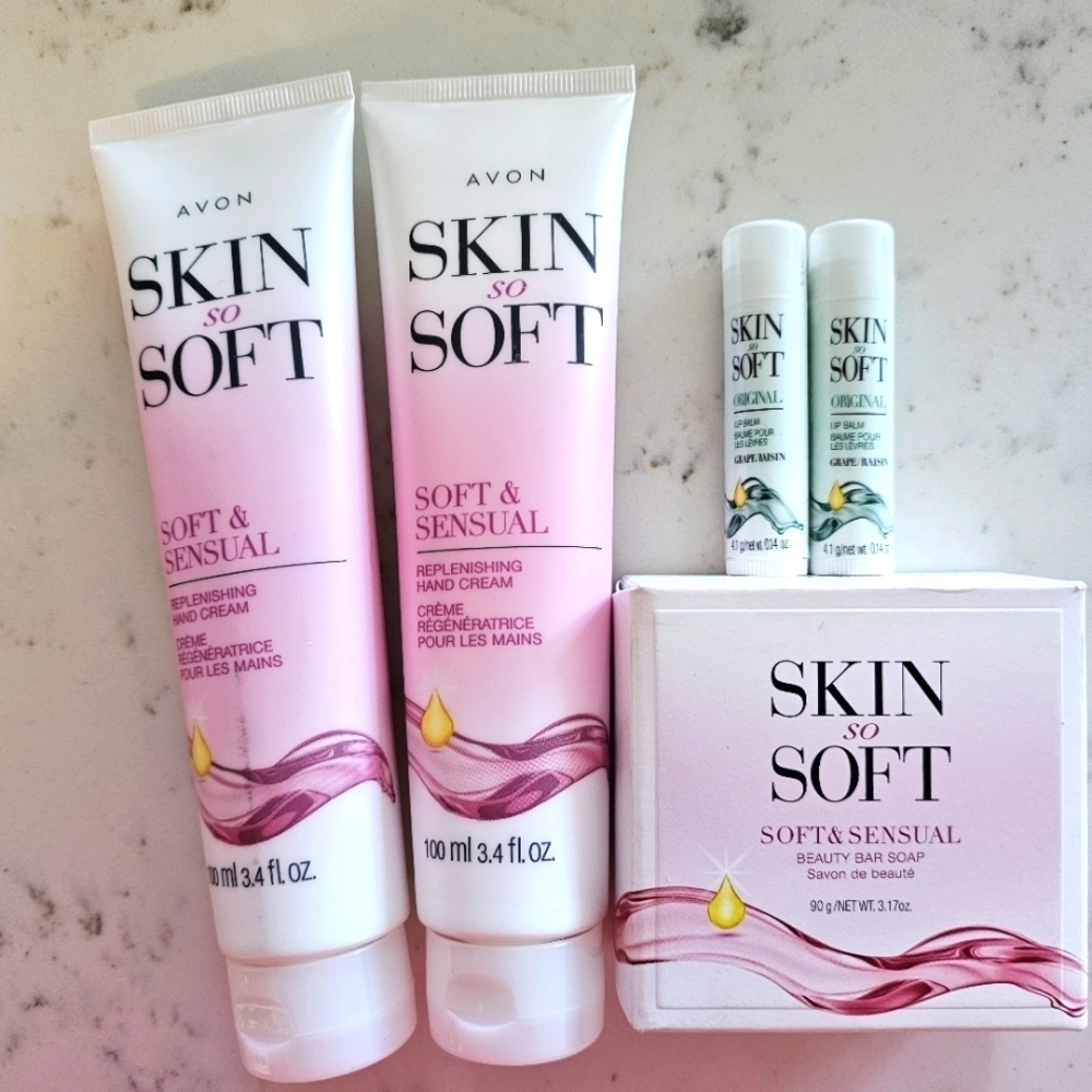 Avon Skin So Soft - Soft & Sensual lotion, Soap & Lip Balm Set
